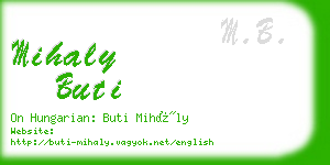 mihaly buti business card